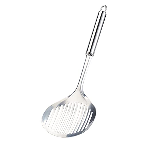 TENTA Kitchen Multi Kitchen Utensil Stainless Steel Cooking Skimmer Slotted Fish Turner Spatula Spoon Colander Drain Water Filter Spoon Hot Pot Scoop Comfortable Grip Design Strainer Ladle for Kitchen