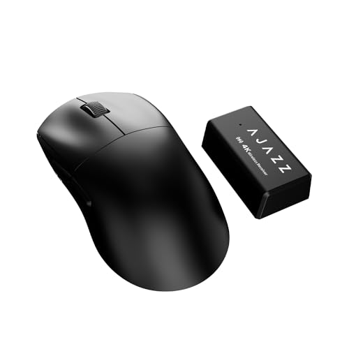 AJAZZ AJ199 4K 65G Wireless Gaming Mouse - PAW3395 26K DPI Optical Sensor - Rechargeable 900mAh Battery - Programmable 6 Button Mice for PC/Laptop/Mac