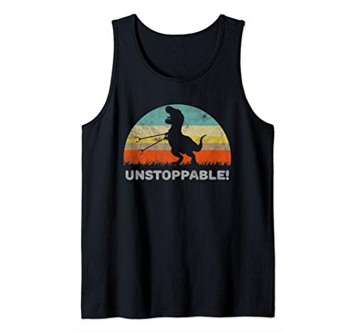 Unstoppable T Rex With Trash Grabber Pickup Tool Funny Tank Top