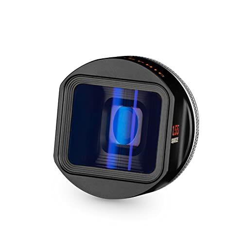 SmallRig 1.55XT Anamorphic Lens/Phone Cinematic Filmmaking Lens for iPhone 13 12 14 15 and Android Phone, 2.76:1 Widescreen Ratio Imaging and Blue Flares Lens by Fotogear App-3578