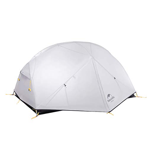 Naturehike Mongar 2 Person Backpacking Tent 3 Season Free-Standing Lightweight Hiking Tent for Outdoor Activities (Gray)