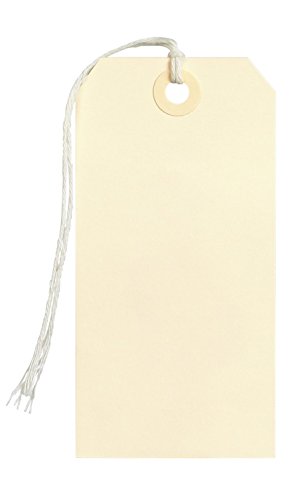 MACO Manila Strung Shipping Tags, 1-2-3/4 x 1-3/8 Inches, 100 Per Pack (11-591-S)