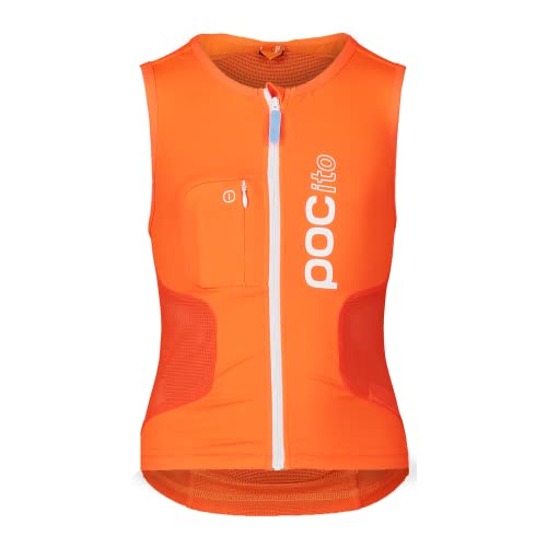 POC, POCito VPD Air Vest, Youth Mountain Biking Armor for Kids, Fluorescent Orange, Medium