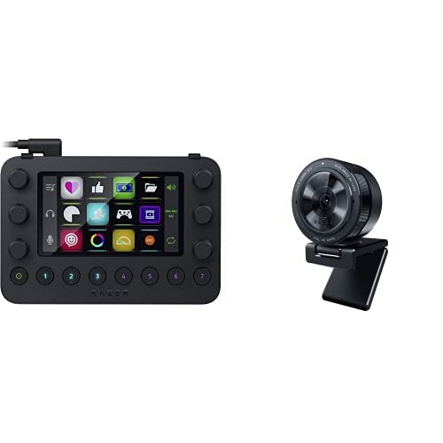 Razer Streamer Bundle: Stream Controller All-In-One Keypad for Streaming + Razer Kiyo Pro Full HD 1080p 60FP Webcam
