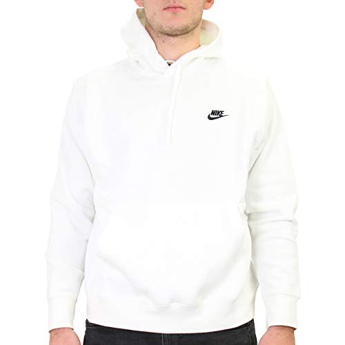 Nike Pull Over Hoodie, White/White/Black, Small