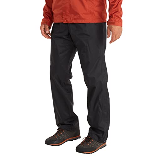 MARMOT Men's PreCip Eco Full Zip Pant | Lightweight, Waterproof Pants for Men, Ideal for Hiking, Jogging, and Camping, 100% Recycled, Black, Medium