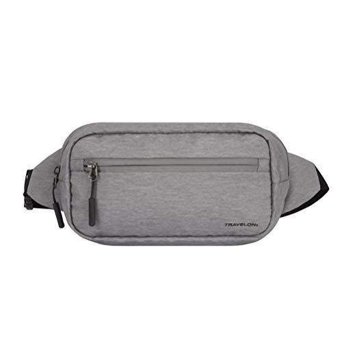 Travelon World Travel Essentials Convertible Sling/Waist Pack, Polyester, Gray Heather, One Size