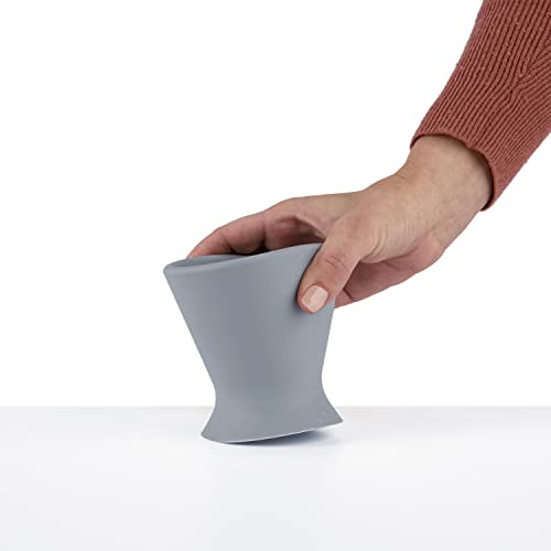 Ingenuity Bokee Baby Bottle Holder Hands Free – One-Hand Bottle or Sippy Cup Prep for Infant to Toddler, Grey, 1 Count (Pack of 1)