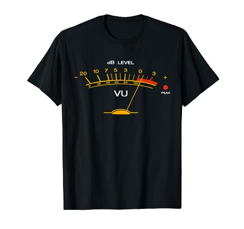Volume VU Meter Vintage Audio Engineer Recording Studio T-Shirt