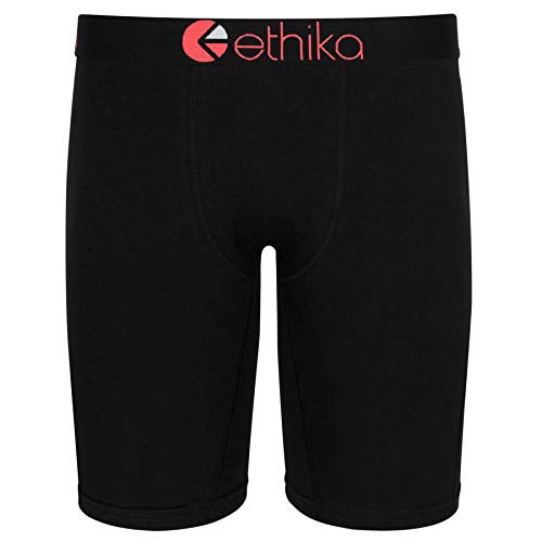 Ethika Mens Staple Boxer Brief | *Solids* Black Seal (BLK, Large)