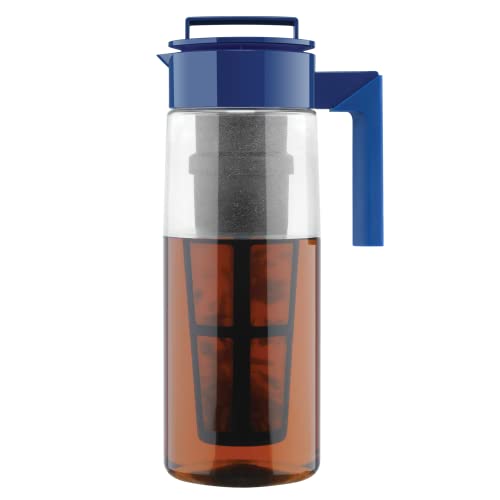 Takeya Premium Quality Iced Tea Maker with Patented Flash Chill Technology Made in the USA, BPA Free, 2 Quart, Blueberry