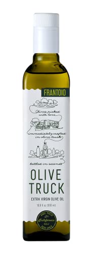 Olive Truck - Frantoio | California Produced Extra Virgin Olive Oil | Award Winning | Premium Quality | 2022 Early Harvest, High Polyphenol, Immune Booster, Keto Friendly, | 16.9 fl oz