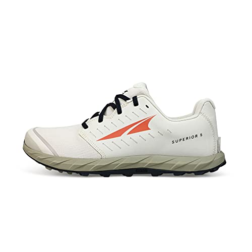 ALTRA Men's AL0A546Z Superior 5 Trail Running Shoe, Light Gray/Red - 11 M US