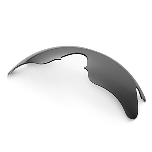 Walleva Replacement Lenses for Oakley M Frame Heater Sunglasses - Multiple Options Available (Black - Polarized)