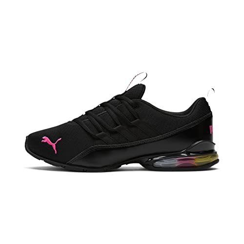 PUMA Women's RIAZE PROWL RAINBOW Sneaker, Puma Black-Luminous Pink, 10