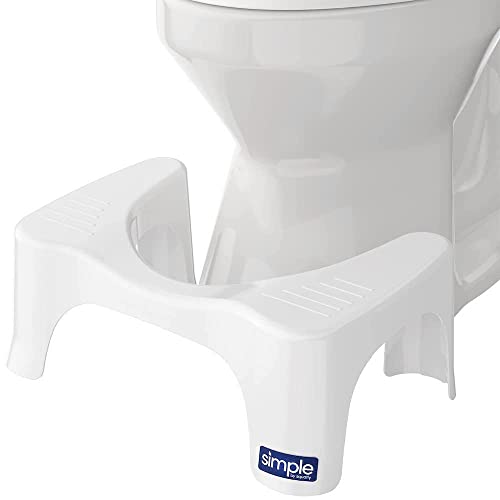 Squatty Potty Simple Bathroom Toilet Stool, White, 7'
