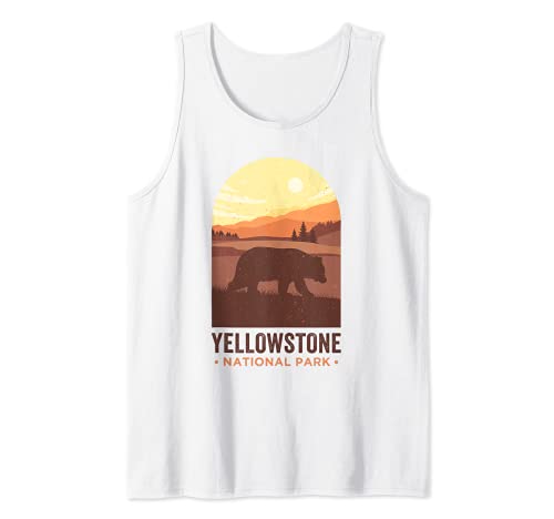 Vintage Yellowstone Shirt, Grizzly Yellowstone National Park Tank Top