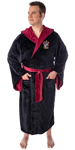 Harry Potter Adult Fleece Plush Hooded Robe - (Gryffindor, One Size)