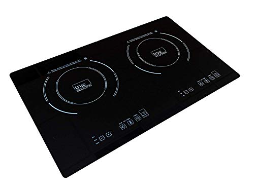 True Induction TI-2B Built-in Double Burner Induction Glass Cook-Top 120V Black