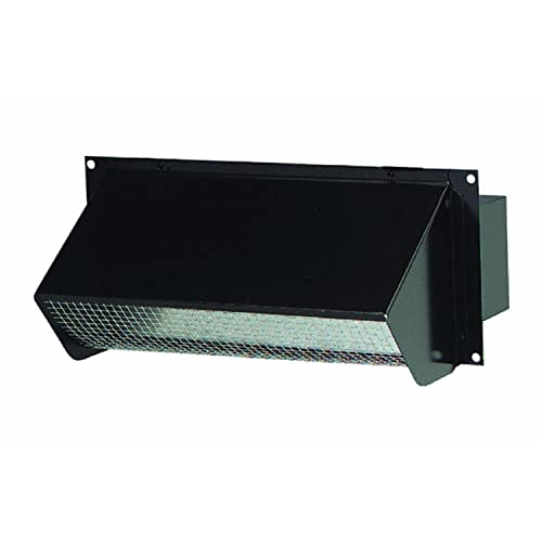 Broan BROAN-639-BLACK Black 639 Wall Cap for 3-1/4' x 10' Duct for Range Hoods and Bath Ventilation Fans