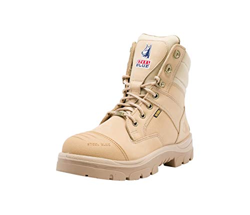 Steel Blue Men's Southern Cross Zip Steel Toe Boot, Sand 11 Wide