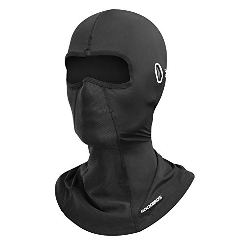ROCKBROS Balaclava Summer Face Mask Sun Protection Cooling Neck Gaiter Breathable Face Cover Cycling Motorcycle for Men Women Black