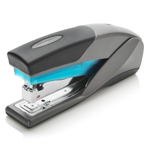 Swingline Stapler, 25 Sheet Capacity, Optima 25, Jam Free, Reduced Effort, Soft Grip, Blue and Gray (66404)