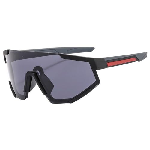 FAMAULD Sports Sunglasses Men Women Luxury Fashion Oversized One- Piece Punk Sun Glasses Male,C5 Gray Leg,one size