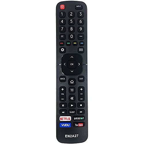 SMATAR New Replacement Hisense TV Remote Control EN-2A27 for Hisense 4K LED Smart TVs EN2A127H EN2A27HT EN2AN27H EN2AS27H EN2D27 EN33924HS EN33925A