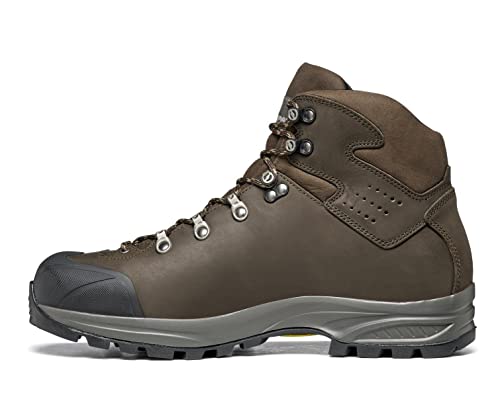 SCARPA Men's Kailash Plus GTX Waterproof Gore-Tex Leather Boots for Backpacking and Hiking - Dark Coffee - 10-10.5