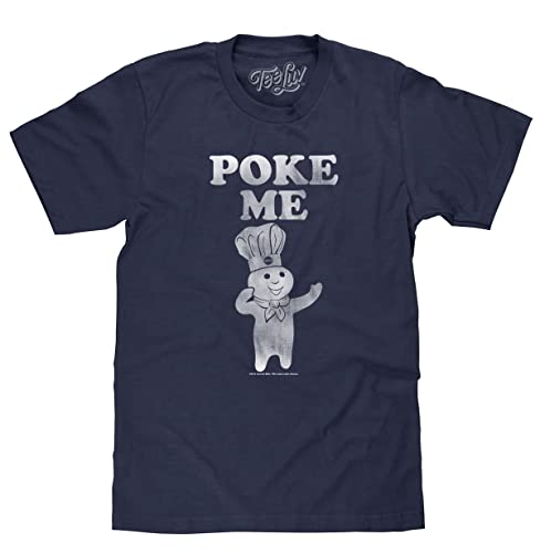 Pillsbury Doughboy Poke Me Men's Tee-x-large Navy Heather