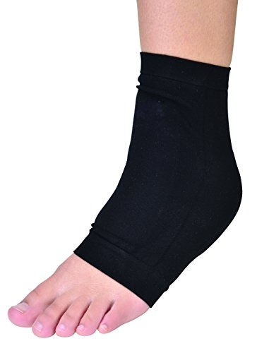 Silipos 15341 Lace Bite Protector with Gel Cushion for Top of Foot Pain, Black, One Size