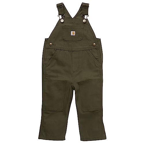 Carhartt Boys Loose Fit Canvas Bib Overall, Olive Green, 18 Months