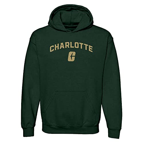 UGP Campus Apparel AH03 - UNC Charlotte Forty-Niners Arch Logo Hoodie - 3X-Large - Forest