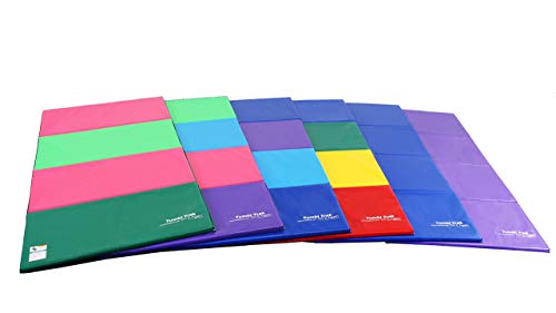 Tumbl Trak Gymnastics Folding Tumbling Panel Mat, 4ft x 8ft x 2in, Royal Blue