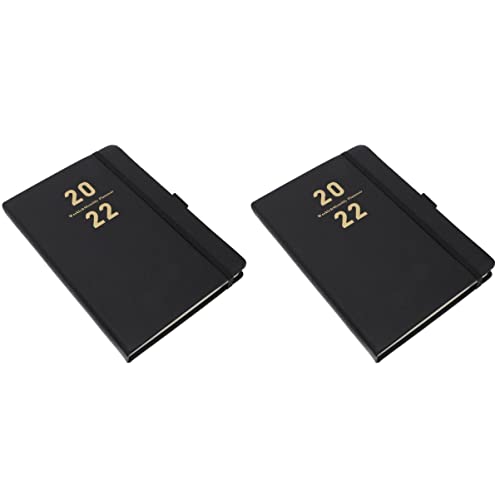 Cabilock 2 pcs 2022 Agenda Book classic lesson plans subject book writable calendar weekly calendar journal notebooks for work Time Management Notepad Paper Christmas Office Supplies Dating