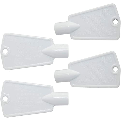 Sikawai 297147700 Refrigerator Freezer Door Key Fit for Frigi-daire Ken-More White Wes-ting-House Gib-Son Kelv-inator Replaces AP4301346 PS1991481 216702900 06599905-4 Pack