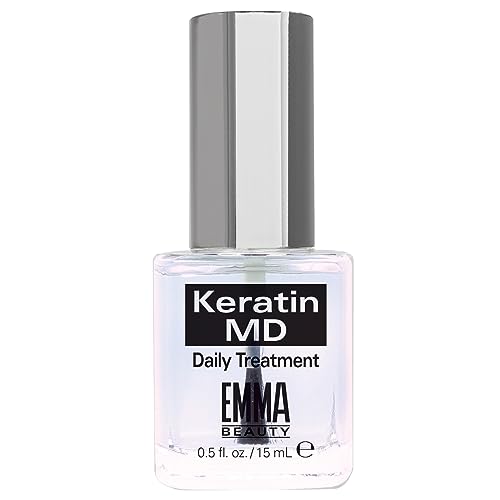 EMMA BEAUTY Keratin md daily treatment nail and cuticle repair oil, 100% vegan and cruelty-free, 0.5 Ounce