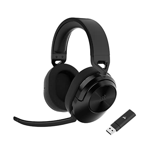 CORSAIR HS55 WIRELESS Multiplatform Lightweight Gaming Headset With Bluetooth - Dolby 7.1 Surround Sound - iCUE Compatible - PC, PS5, PS4, Nintendo Switch, Mobile - Black