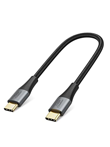 CableCreation Short USB C to USB C Cable 60W, USB C Charger Cable 0.8FT, Double-Braided Exterior Compatible with iPhone 15, Galaxy S23 Ultra S22 S21 S20 Note 20, MacBook, iPad Mini 6, iPad Pro