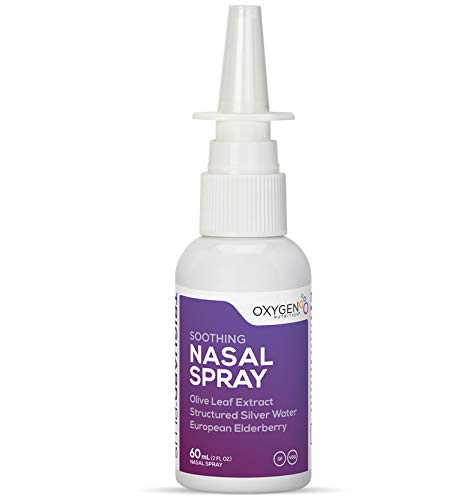 Oxygen Nutrition TriGuard Plus Colloidal Silver Nasal Spray with Olive Leaf Extract & Elderberry Extract | Sinus Treatment, Nose Spray & Immune System Booster 2 oz / 60ml, Made in USA