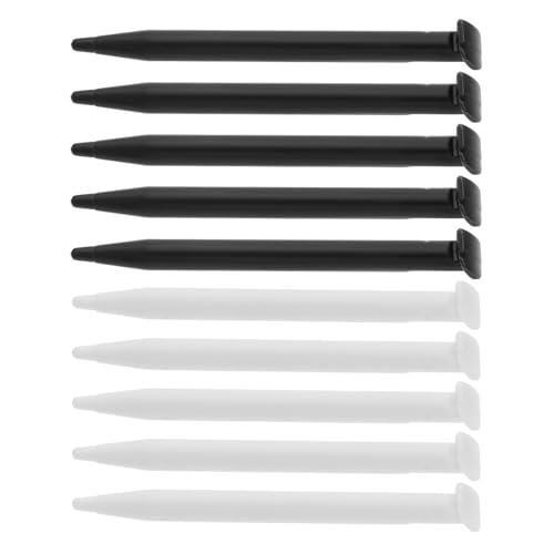 Create idea 10pcs Stylus Pen Touch Screen Pen Touch Pens Compatible with Nintendo New 2DSXL/2DSLL for Control Video Games White and Black Plastic