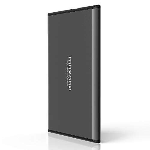 Maxone 500GB Ultra Slim Portable External Hard Drive HDD USB 3.0 for PC, Mac, Laptop, PS4, Xbox one - Charcoal Grey