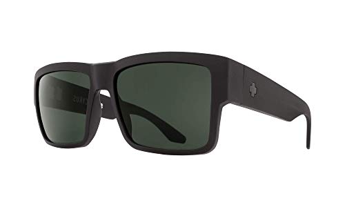Cyrus Matte Black/Happy Gray Green 58M Square Sunglasses For Men + BUNDLE with Designer iWear Eyewear Kit