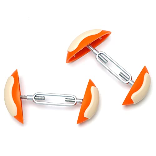 kupnos 1Pair Mini Shoe Stretchers Women Wide Feet, Non-Slip Shoe Widener Expander Shaper Trees for Women Men Adjustable (Orange)