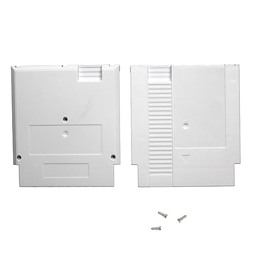 Junsi 2pcs Game Cartridge Case Replacement Shell Cover Compatible with Nintendo NES Games Card (White)
