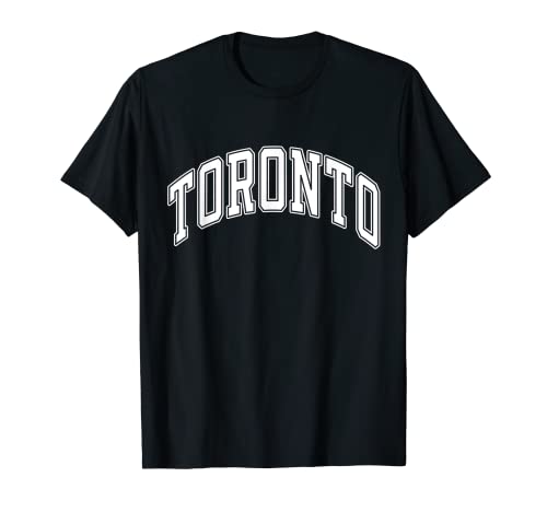 Toronto Canada Varsity Style White Text T-Shirt