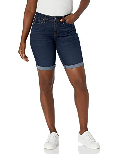 Signature by Levi Strauss & Co. Gold Women's Mid-Rise Bermuda Shorts, Stormy Sky, 14