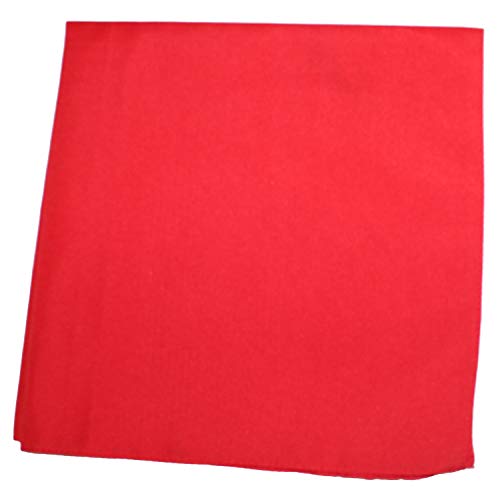 Mechaly Set of 108 Unisex Solid Cotton Plain Bandanas - Bulk Wholesale (Red)