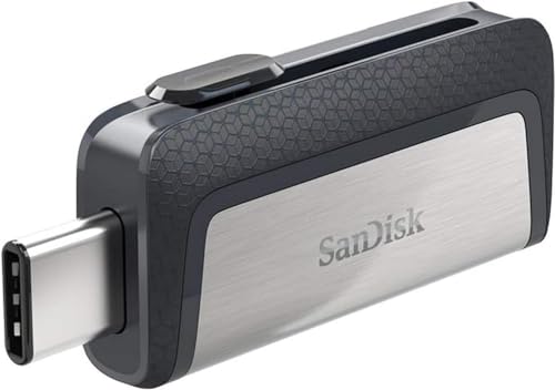 SanDisk 128GB Ultra Dual Drive USB Type-C - USB-C, USB 3.1 - SDDDC2-128G-G46, Gray